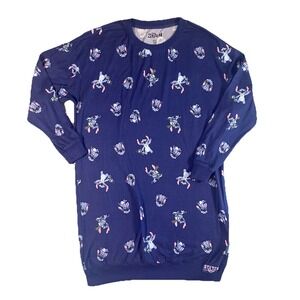 Disney Pajama Top‎ Shirt Nightgown Lilo & Stitch Long Sleeve Sz Small Women Soft